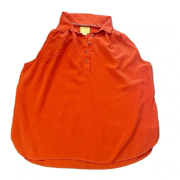 MAEVE• Silk Collared Sleeveless Blouse size medium - Picture 2 of 13